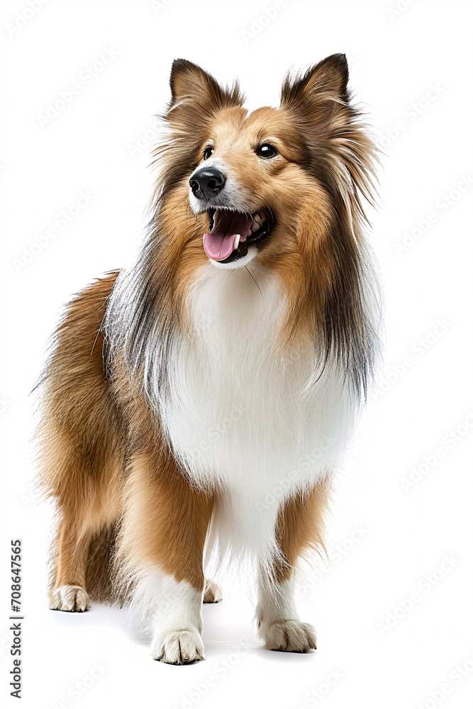 Shetland Sheepdog dog isolated on white background