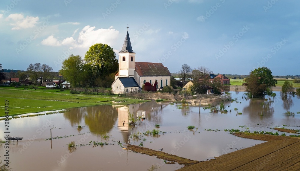 flood flood in village 
