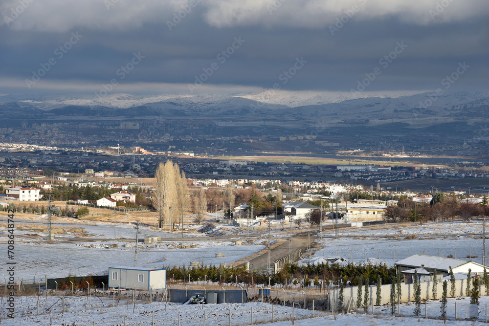 Ankara Golbasi Province view in winter
