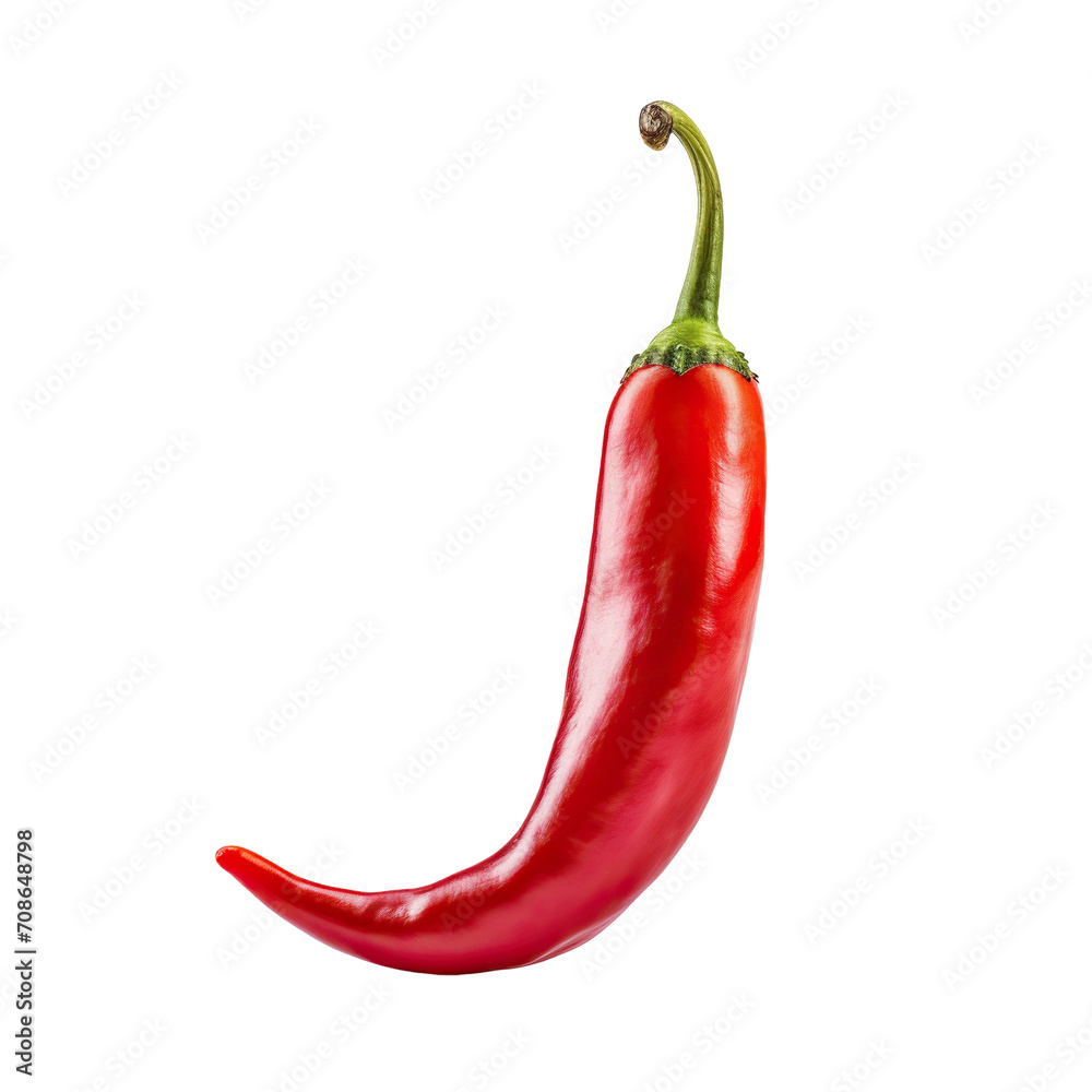 Delicious red chili pepper cut out Delicious red chili pepper cut out