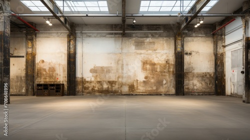 Wide Open Empty Warehouse Space AI Generated © ArquitecAi