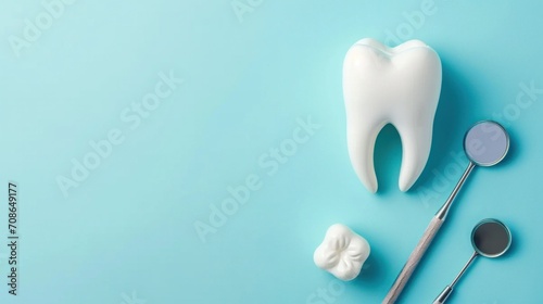 Dental clinic advertisment background with copy space