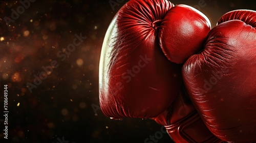 Boxing advertisment background with copy space © olegganko