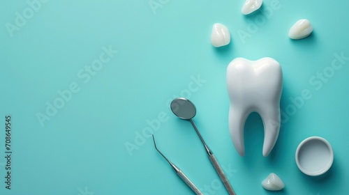 Dental clinic advertisment background with copy space