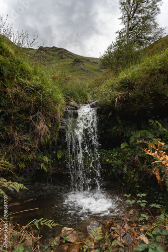 Small waterfall in the Pasiegos valleys of Cantabria