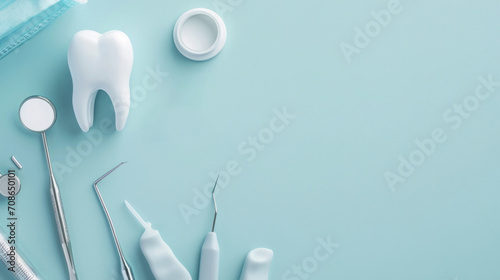 Dental clinic advertisment background with copy space