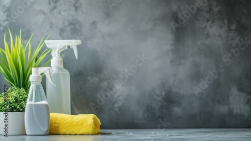 cleaning company advertisment background with copy space photo