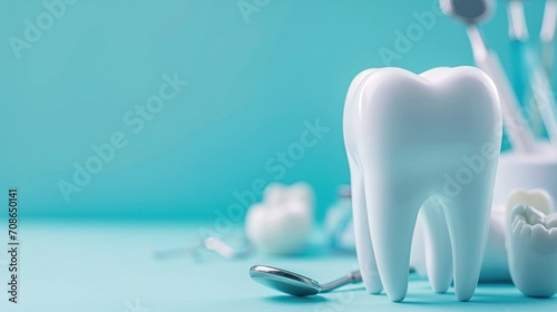 Dental clinic advertisment background with copy space