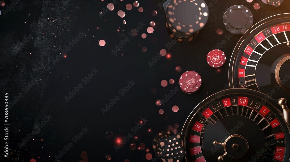 Obraz premium black casino background with copy space