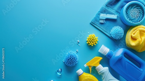 cleaning company advertisment background with copy space photo