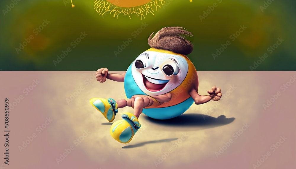 Fototapeta premium cheerful colorful ball suitable as background or cover
