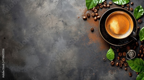 coffee shop advertisment background with copy space