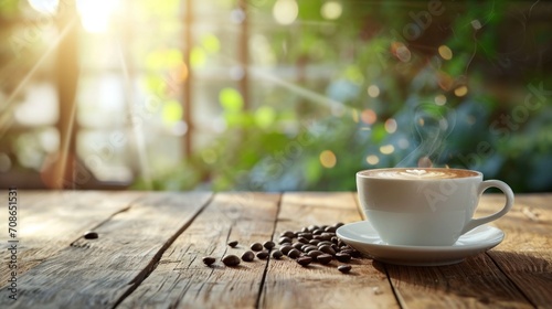 coffee shop advertisment background with copy space