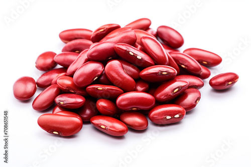 Kidney Beans isolated on white background created with Generative Ai