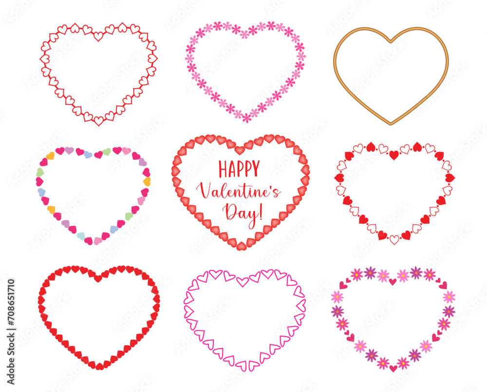 Modern heart shaped frames for Valentine's Day. For fashion print, wallpaper, packaging and other design Modern heart shaped frames for Valentine's Day. For fashion print, wallpaper, packaging and other design