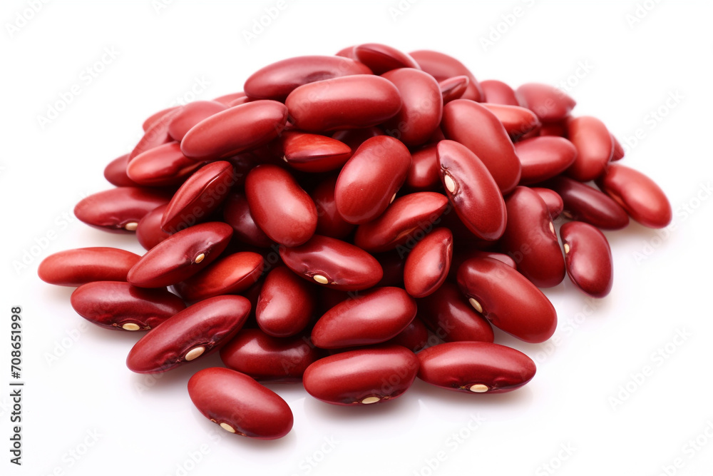 Kidney Beans isolated on white background created with Generative Ai Kidney Beans isolated on white background created with Generative Ai