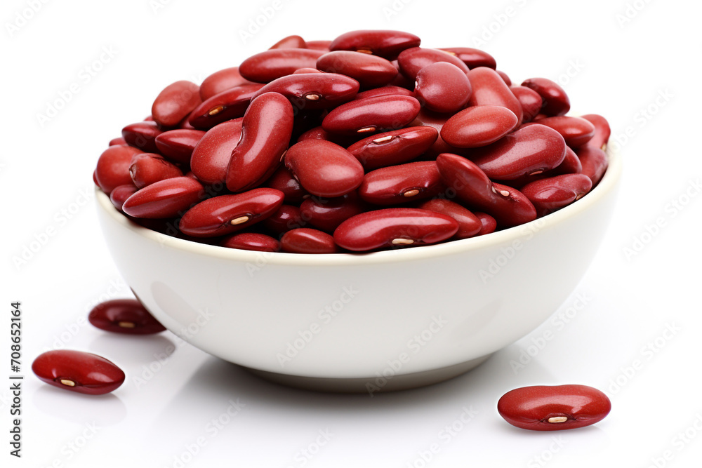 Kidney Beans isolated on white background created with Generative Ai Kidney Beans isolated on white background created with Generative Ai