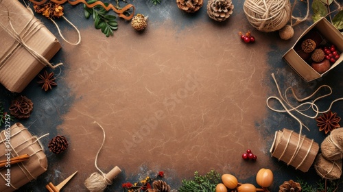 Craft shop advertisment background with copy space