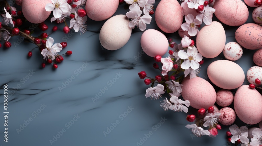 Easter bunny full color illustration with space to write. AI generated