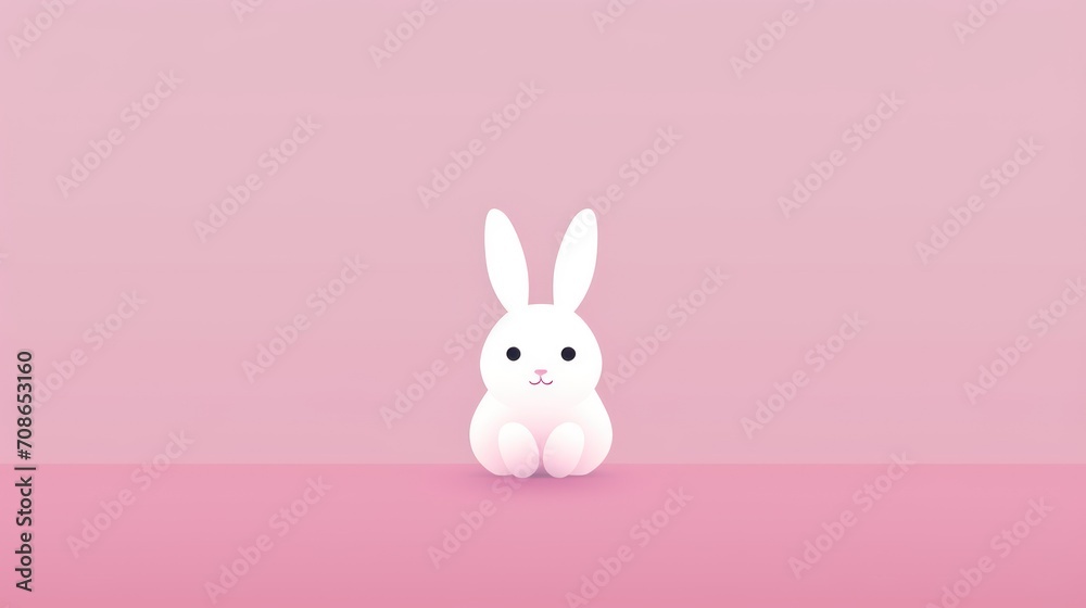 Easter bunny full color illustration with space to write. AI generated Easter bunny full color illustration with space to write. AI generated