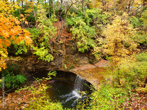 Canvas Print Indian Run Park in Autumn, Dublin, Ohio