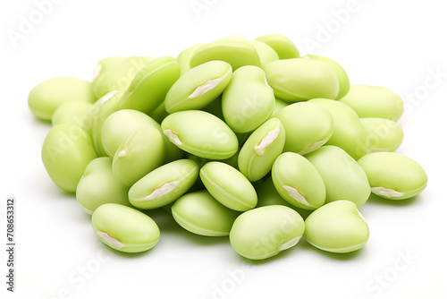 Lima Beans isolated on white background created with Generative Ai
