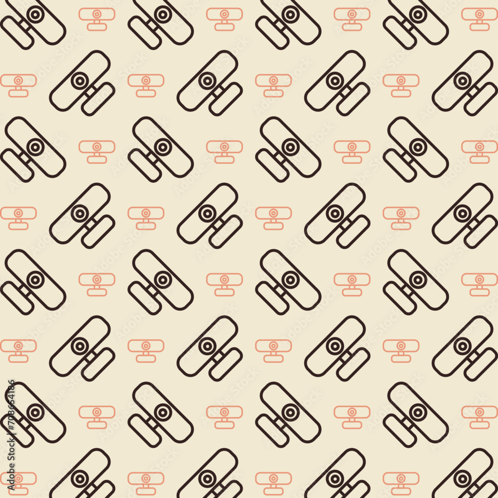 Webcam vector design repeating illustration pattern beautiful background