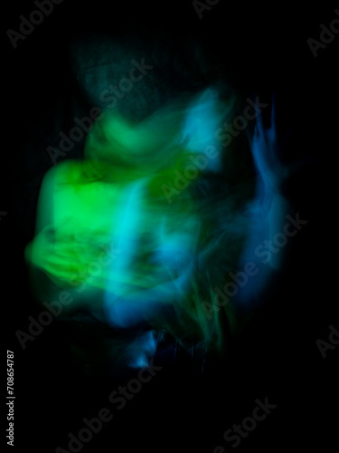 Dancing Lady Lightpaint Motion Blur Art