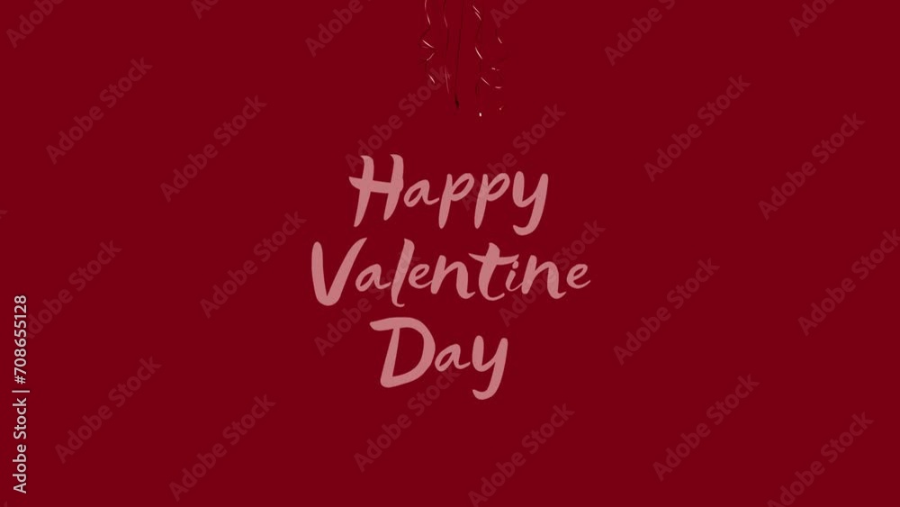 Happy Valentines Day animation background with balloons Happy Valentines Day animation background with balloons