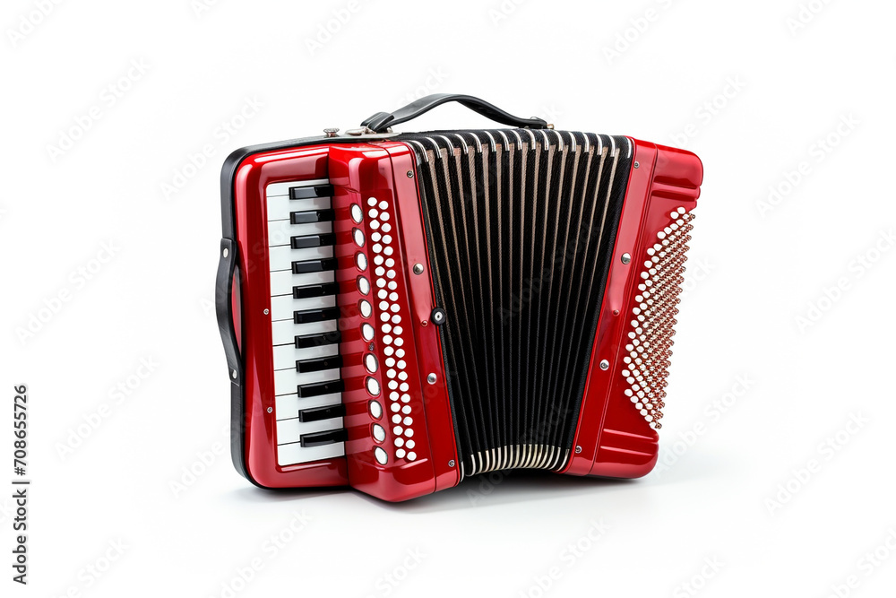 Play Accordion isolated on white background created with Generative Ai Play Accordion isolated on white background created with Generative Ai