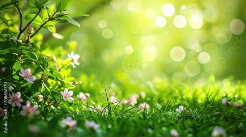 magic spring background with copy space