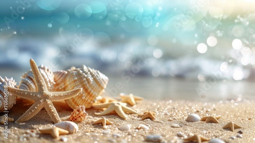 magic summer background with copy space