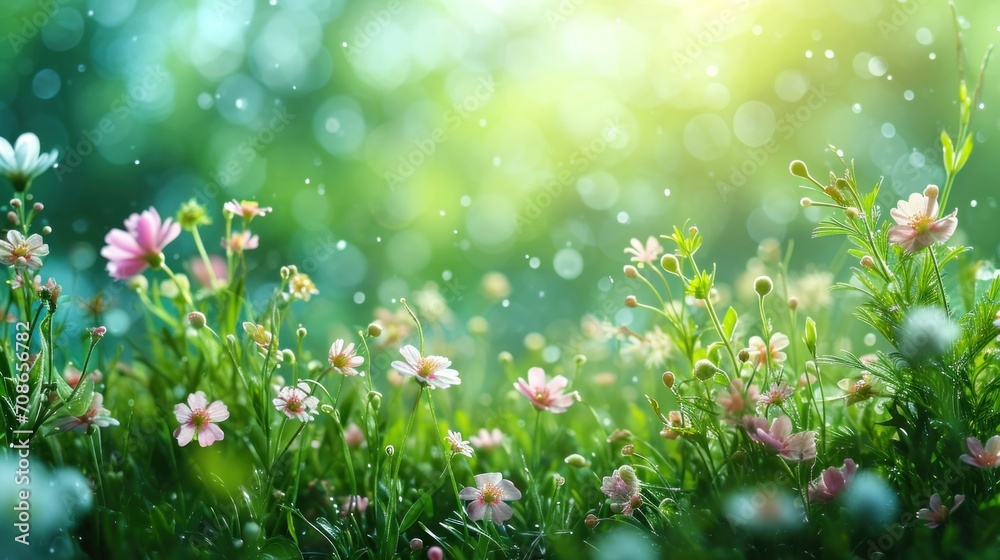 Fototapeta premium magic spring background with copy space