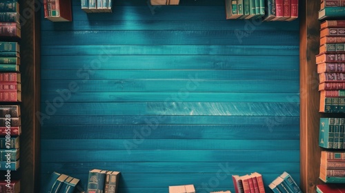 library advertisment background with copy space