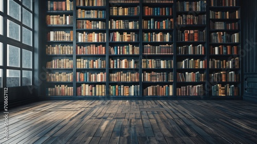 library advertisment background with copy space