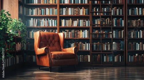 library advertisment background with copy space