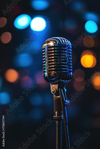 Karaoke advertisment background with copy space