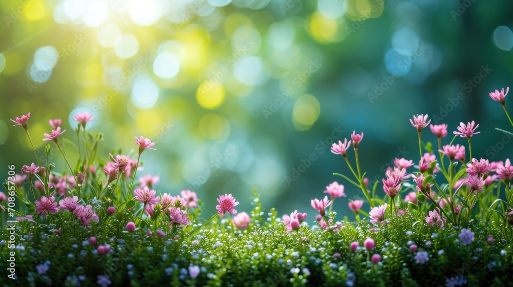 Obraz premium magic spring background with copy space