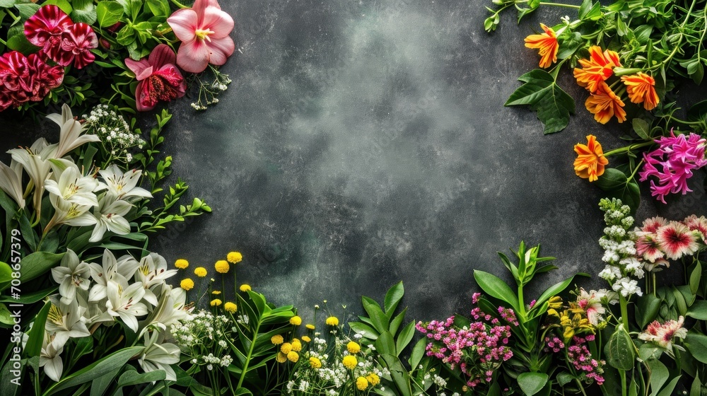 Florist advertisment background with copy space