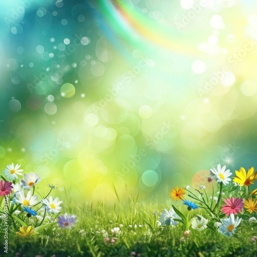 magic spring background with copy space