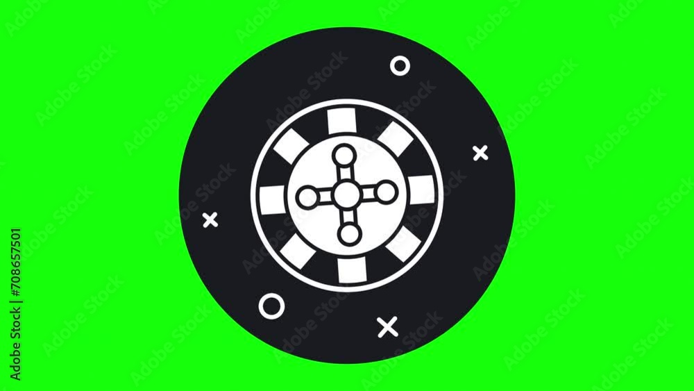 Vidéo Stock Random Roulette wheel on green screen. Roulette wheel Moving on green screen