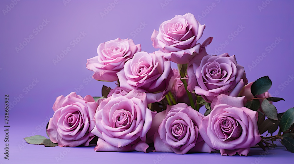 Elegant Roses on Lavender Backdrop Elegant Roses on Lavender Backdrop