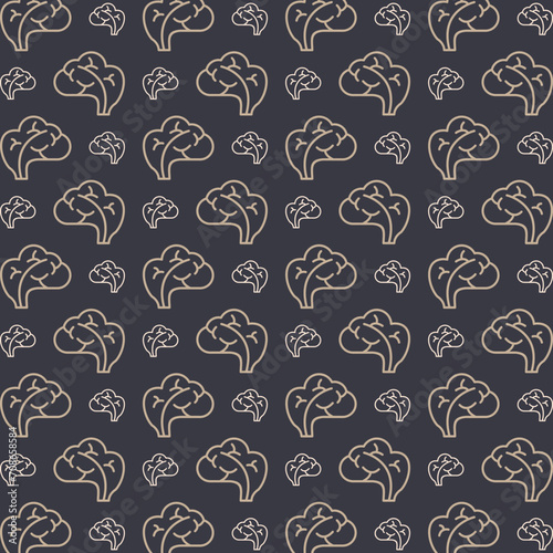 Brain vector Icon repeating pattern colorful vector illustration background