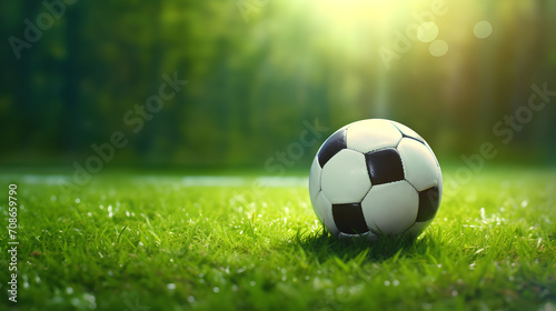 soccer ball on green grass © Harshal