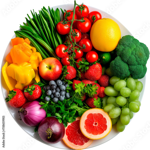 Fototapeta Naklejka Na Ścianę i Meble -  fresh vegetables and fruit isolated