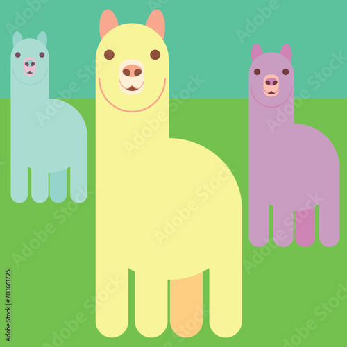 Lamas in a vector