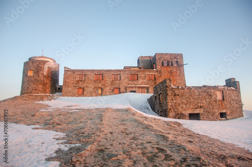 old castle in the town country