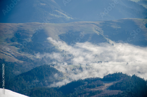 snow covered mountains