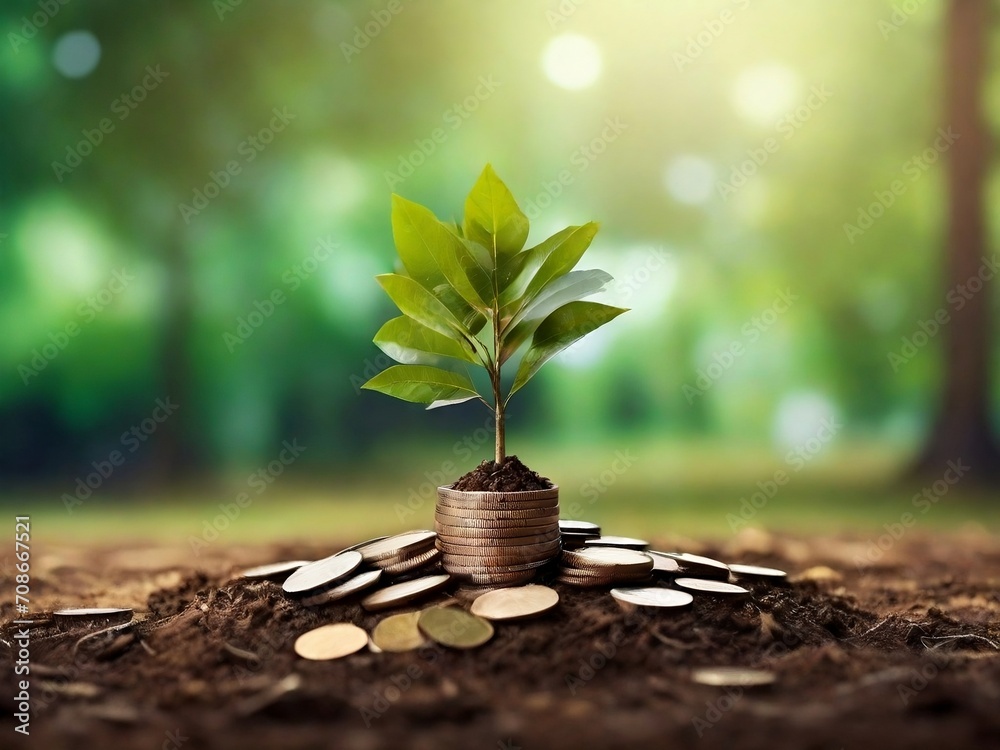 Investment ideas for success with coins and small trees on the ground in outdoor nature, symbolizing financial growth and wealth creation.
Investment ideas for success with coins and small trees on the ground in outdoor nature, symbolizing financial growth and wealth creation.