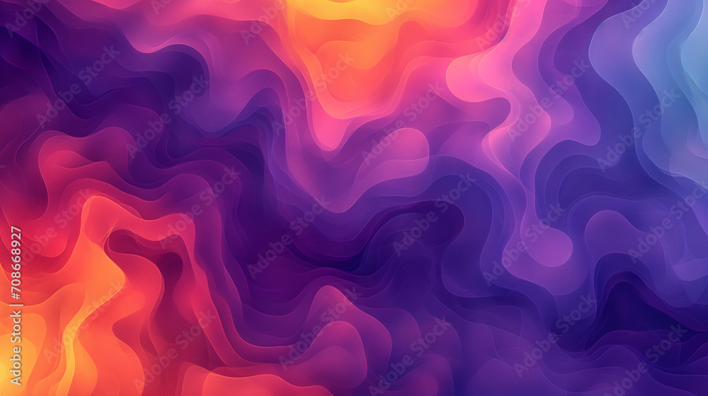 A Vibrant Gradient Background in Purple, Blue, and Orange, Inspired by Shaped Canvas, Light Emerald, and Red Hues - A Playful Nod to Abstraction-Création, Textured Canvas, and Lomography with Rounded 